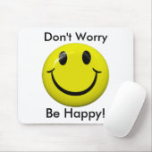 Don't worry be Happy顔マウスパッド マウスパッド (マウス)