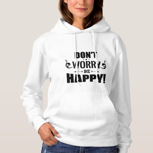 「Don't Worry Be Happy」スウェットシャツ パーカ (正面)