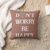 Don't Worry Be Happy タイポグラフィー スローピロー (ブランケット)