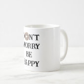 Don't Worry Be Happy タイポグラフィ コーヒーマグ コーヒーマグカップ (正面右)
