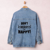 “Don't Worry Be Happy” デニムジャケット (ハンガー)