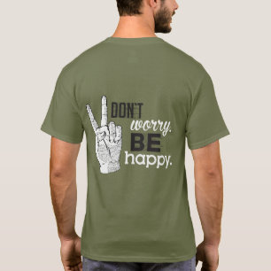Don't Worry Be Happy (ピースサイン) Tシャツ