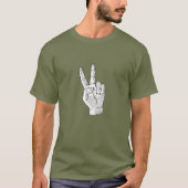Don't Worry Be Happy (ピースサイン) Tシャツ (正面)