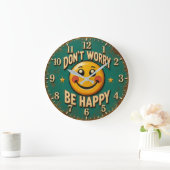 Don't Worry Be Happy ラージ壁時計 (ホーム)