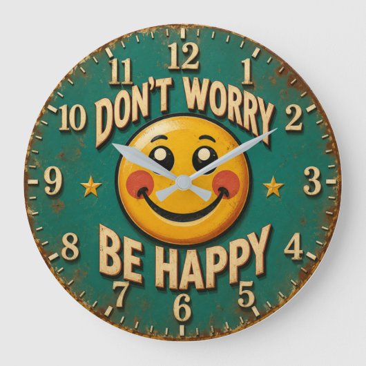 Don't Worry Be Happy ラージ壁時計 (正面)