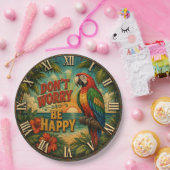 Don't Worry Be Happy Parrot ペーパープレート (パーティー)