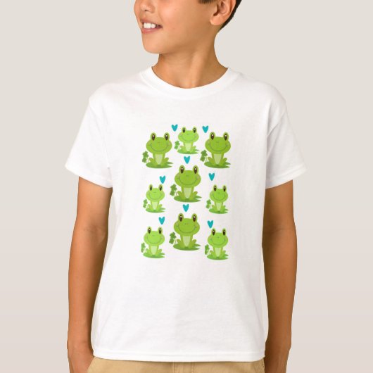 Don't Worry, Be Hoppy: The Lucky Frog Parade Tシャツ (正面)