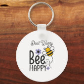 Don't Worry Bee Happyフローラハート キーホルダー (裏面)