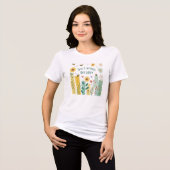 Don't Worry Bee Happy かわいい蜂Tシャツ トライブレンドTシャツ (正面全面)