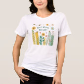 Don't Worry Bee Happy かわいい蜂Tシャツ トライブレンドTシャツ (正面)