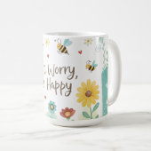 Don't Worry Bee Happy Cute Bee  コーヒーマグカップ (正面右)