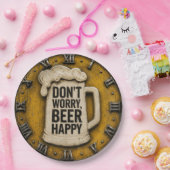 Don't Worry Beer Happy Man Cave Gift ペーパープレート (パーティー)