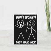 Dont Worry I Got Your Back Funny Stick People Quot カード (正面)