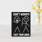 Dont Worry I Got Your Back Funny Stick People Quot カード (黄色い花)