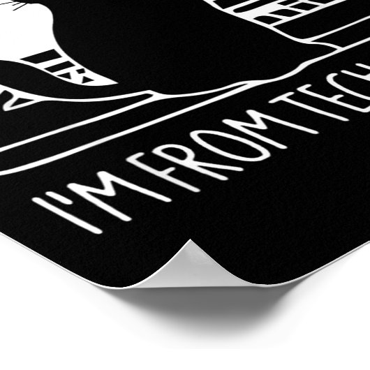 Don't Worry I'm From Tech Suprt Funny Cat  ポスター (角)