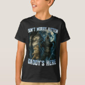 Don't Worry Kitten Daddy's Here Funny Alpha Wolves Tシャツ (正面)