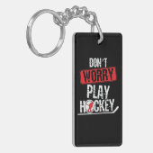 Don't Worry play Ice-Hockey キーホルダー (正面左)