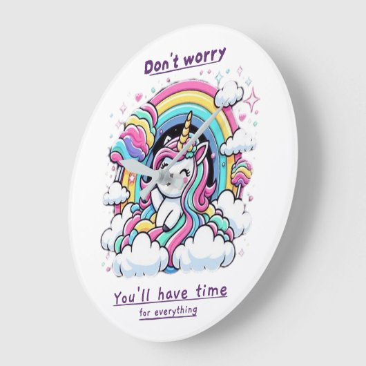 Don't Worry, You'll Have Time for Everything"  ラージ壁時計 (傾斜)