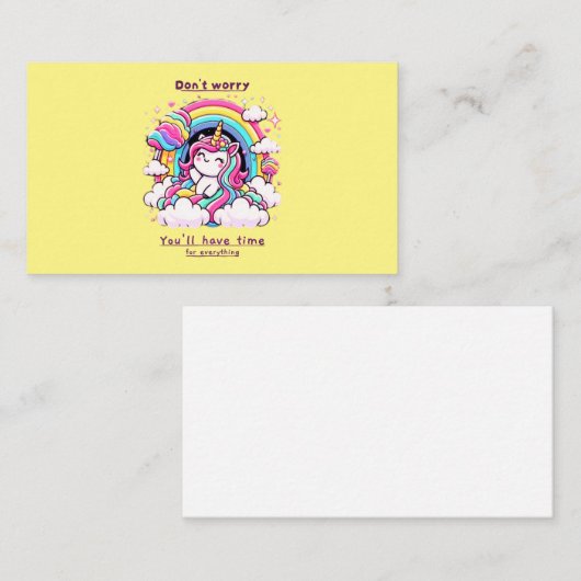 Don't Worry, You'll Have Time for Everything"  名刺 (正面/裏面)