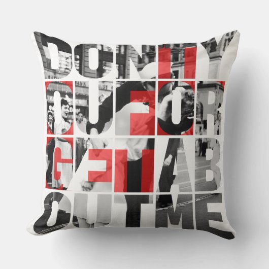 Don't You Forget About Me Black White Red クッション (正面)