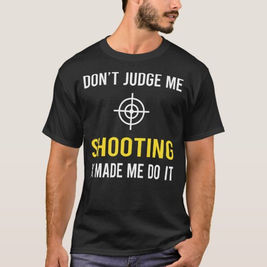 DontJudger射撃、 発砲 Tシャツ (正面)