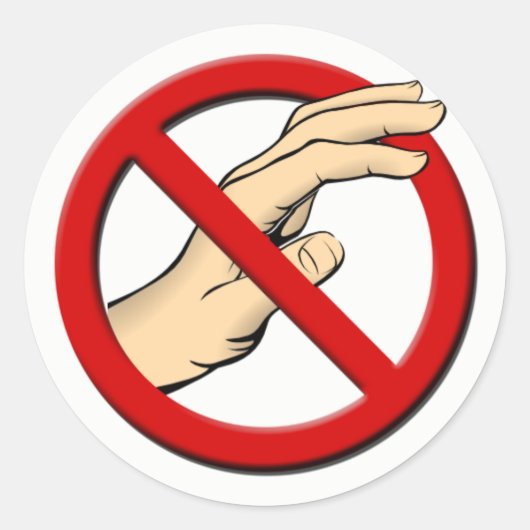 Don'tTouchラウンドステッカー ラウンドシール (正面)