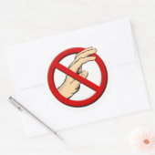 Don'tTouchラウンドステッカー ラウンドシール (封筒)