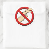 Don'tTouchラウンドステッカー ラウンドシール (バッグ)