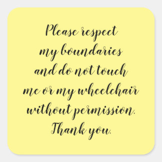 Don'tTouch車いすシール スクエアシール