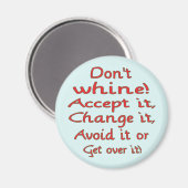 DontWhine_red_round マグネット (正面/裏面)