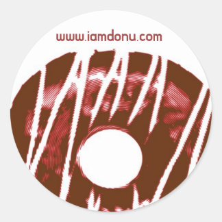 donuロゴ， www.iamdonu.com ラウンドシール