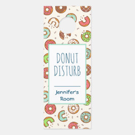 DoNutディスターブおもしろいプンドナットパターン ドアノブサイン