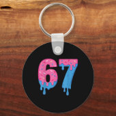 Donut 67 Meme Fun Six Seven Sprinkles Design  キーホルダー (正面)