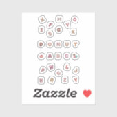 Donut-ABC Sticker-Set – Süße Buchstaben – 16 Stück シール (シート)