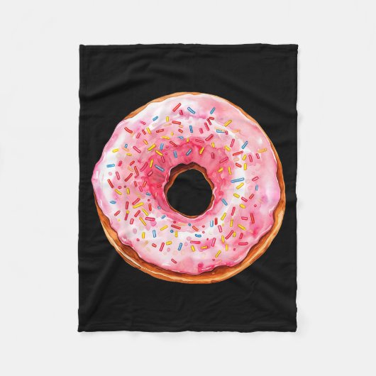 Donut Adult Kids Men Women Doughnut Costume  フリースブランケット (正面)