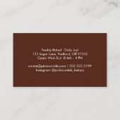 Donut Bakery Pastry Chef Watercolr Cute Sprinkle 名刺 (裏面)