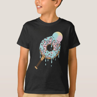 Donut Baseball Bat Ice Cream Drip Kids Toddler Boy Tシャツ