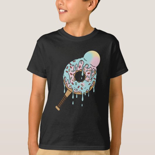 Donut Baseball Bat Ice Cream Drip Kids Toddler Boy Tシャツ (正面)