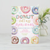 Donut Birthday Party Invitation 招待状 (スタンド正面)