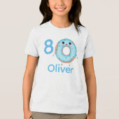 Donut Birthday Shirt Personalized with Name  トライブレンドＴシャツ (正面)