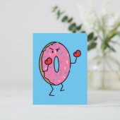 Donut Boxer Fighter dessert fried dough sugar ポストカード (スタンド正面)