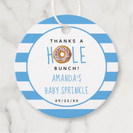 Donut Boysモダン Baby Shower Sprinkleありがとう フェイバータグ