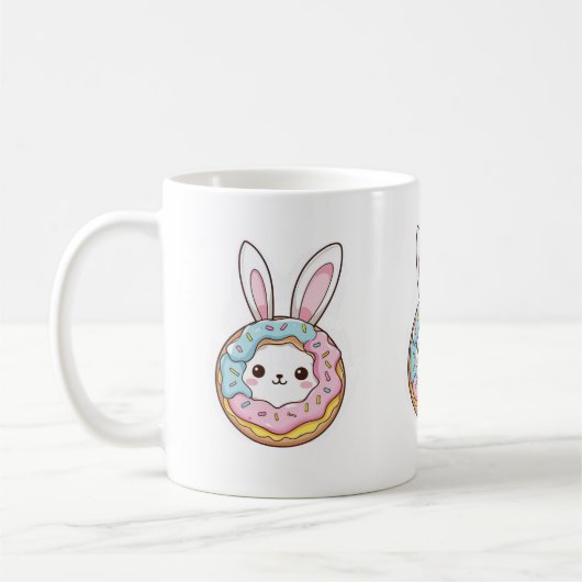 Donut Bunny mug コーヒーマグカップ (左)