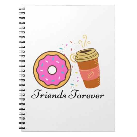donut coffee friends forever ノートブック (正面)