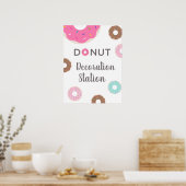 Donut Decoration Party / Sign Decoration ポスター (キッチン)