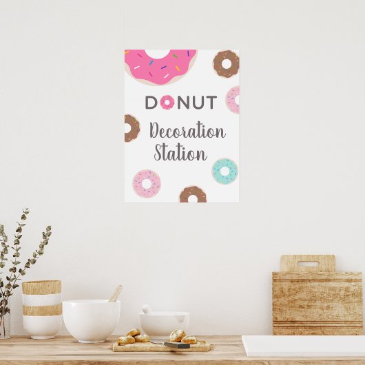 Donut Decoration Party / Sign Decoration ポスター (キッチン)