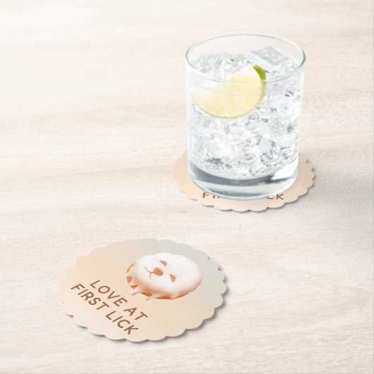 Donut Dream: Glazed Smile Pup  ペーパーコースター (インサイチュ)