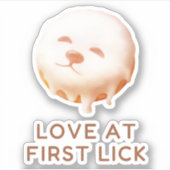 Donut Dream: Glazed Smile Pup Repeat Pattern シール (正面)