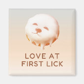 Donut Dream: Glazed Smile Pup Repeat Pattern マグネット (正面)