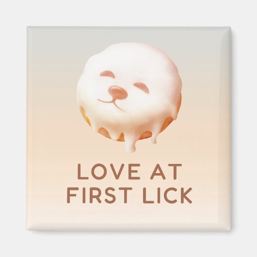 Donut Dream: Glazed Smile Pup Repeat Pattern マグネット (正面)